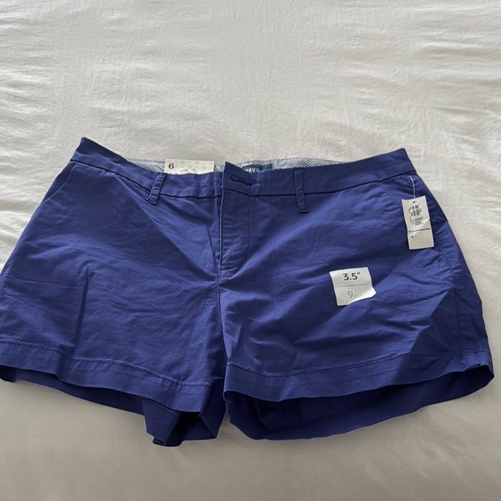 Old Navy Blue Bermuda Shorts Casual Cotton Blend